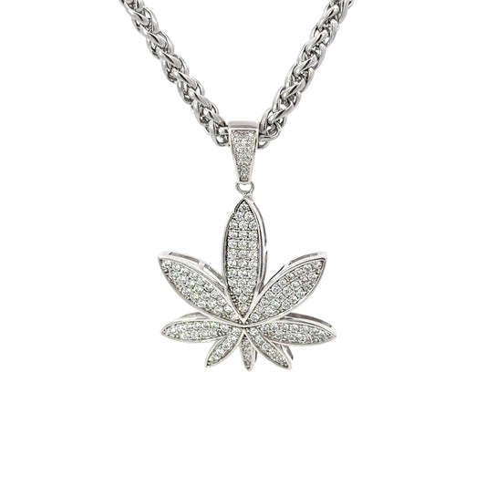 Sterling Silver Plant Leaf Pendant
