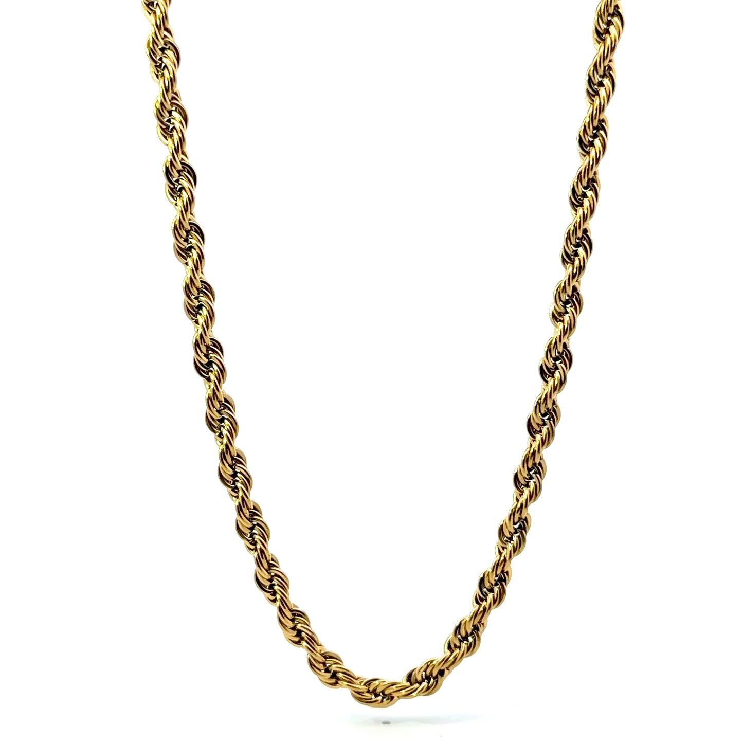 Gold Plated Rope Chain Men’s Necklace
