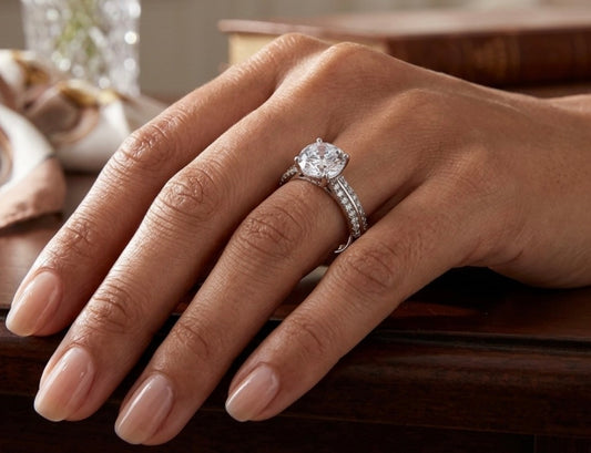 Sterling Silver Brilliant-cut Pavé Ring