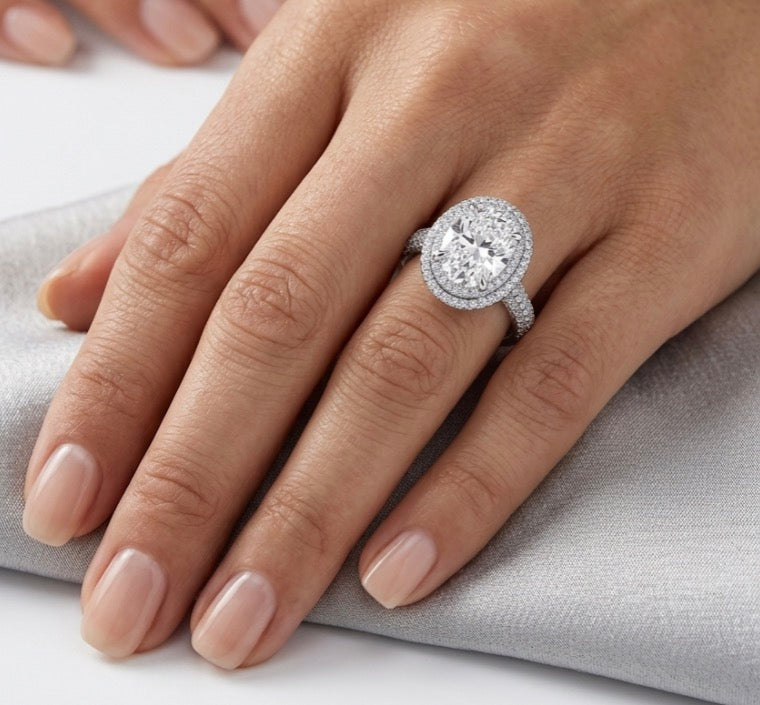 Sterling Silver Oval cut Cocktail Ring