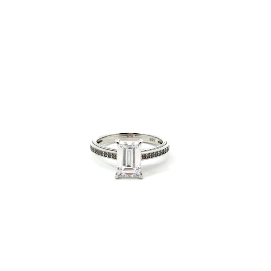 Sterling Silver Emerald Cut Ring