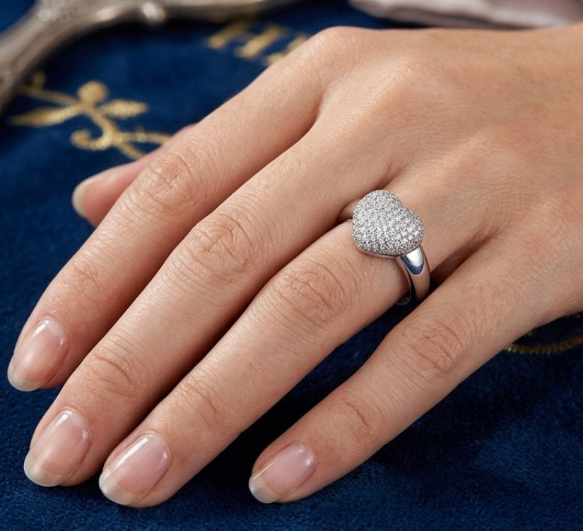 Sterling Silver Heart Shaped Ring