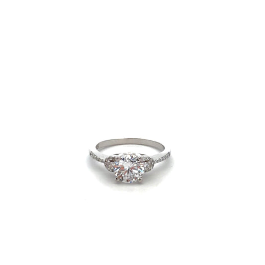 Sterling Silver Three Stone Ring