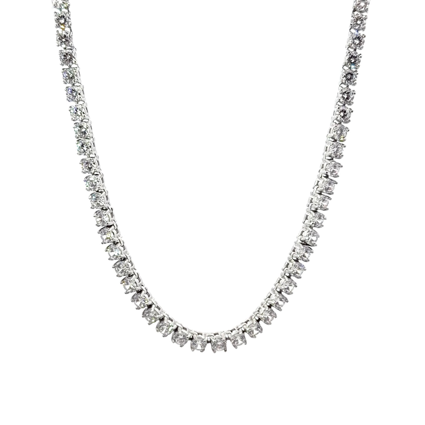 Men’s Sterling Silver CZ Necklace