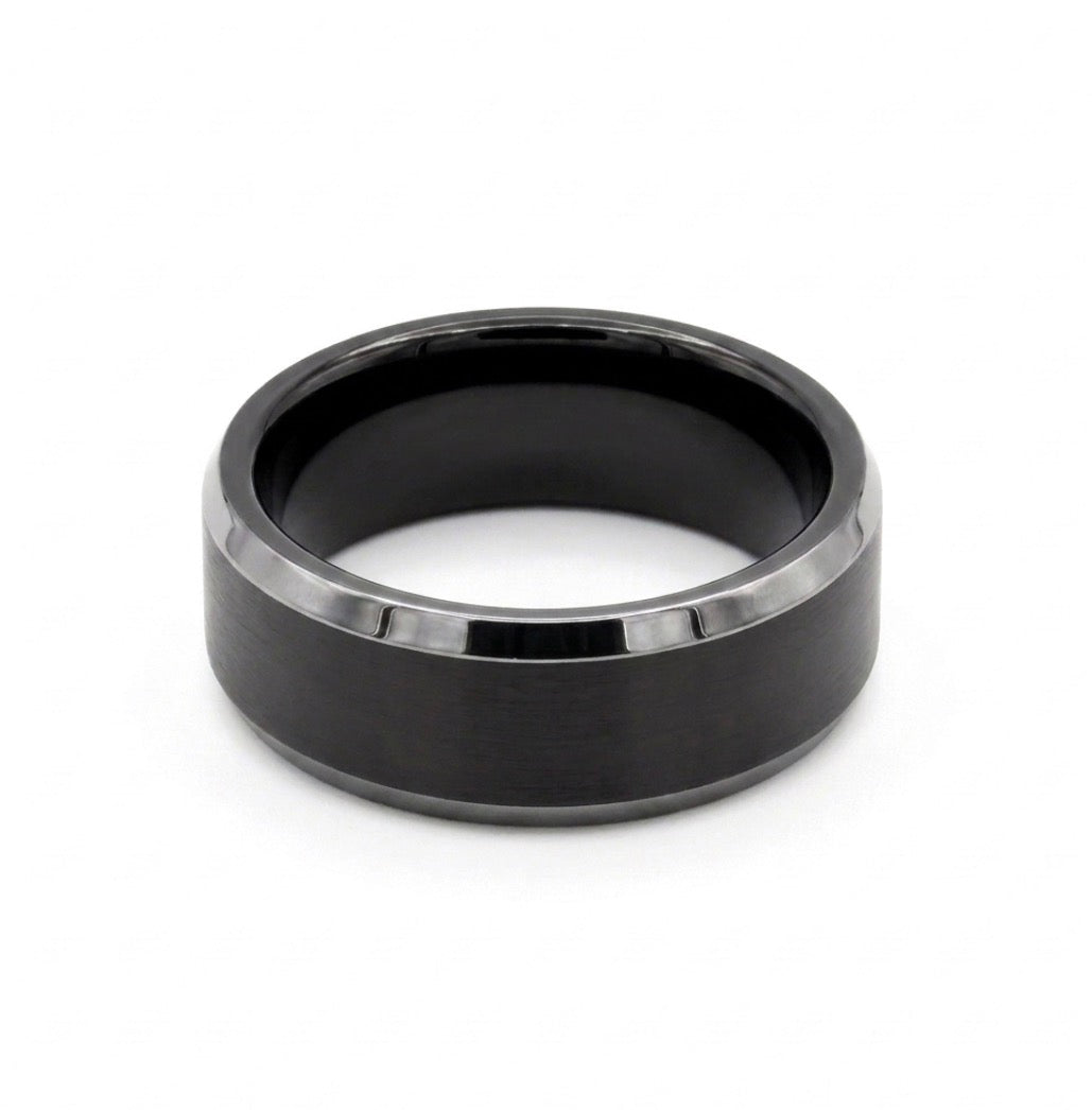 Black Tungsten Carbide Eternity Ring
