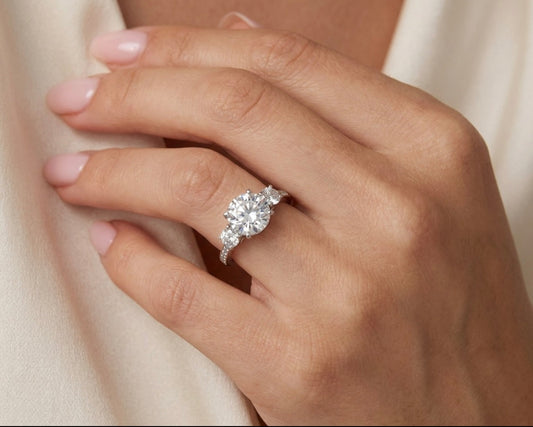 Sterling Silver 3-Stone Ring