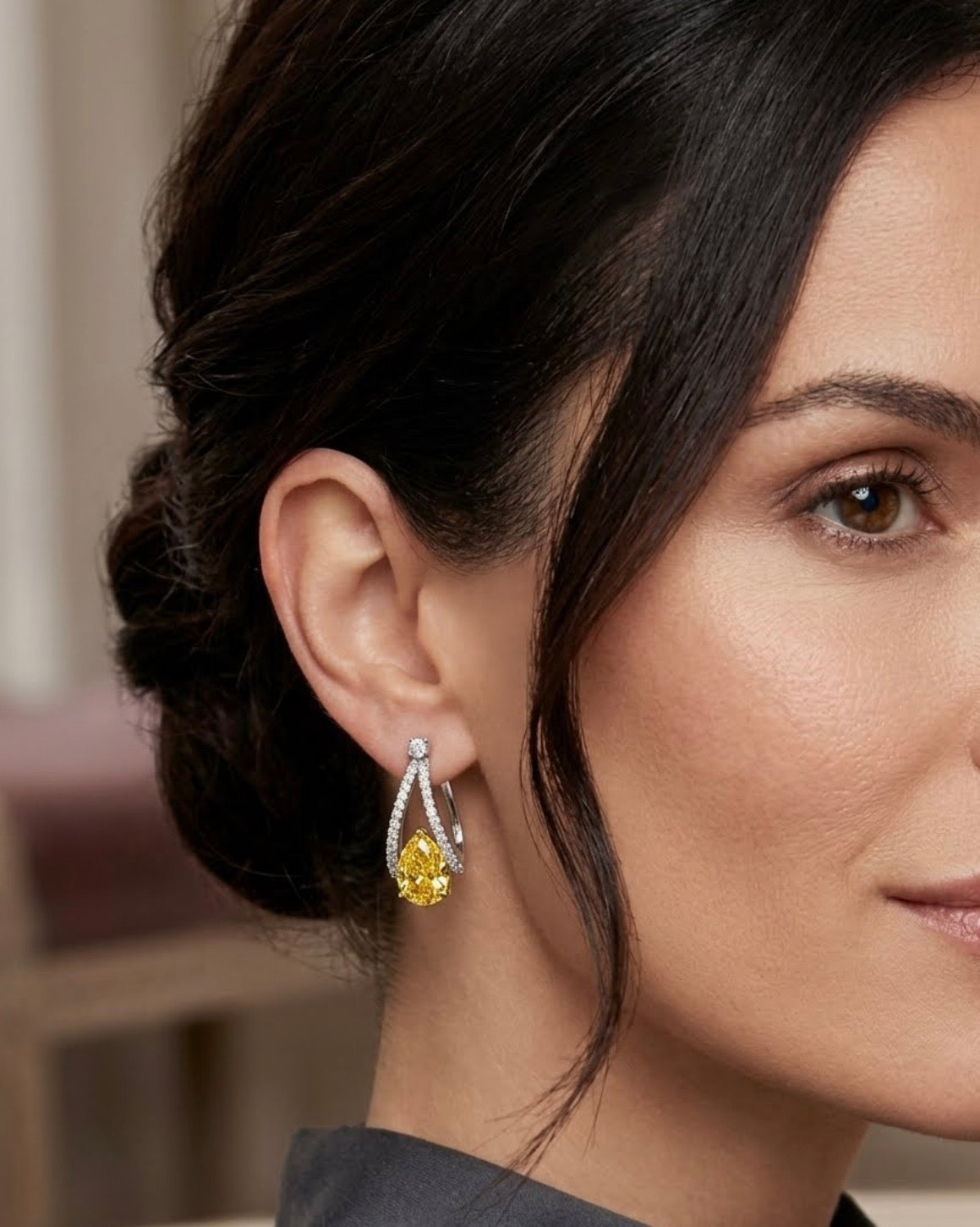 Sterling Silver Teardrop Style Drop Earrings