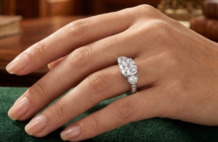 Sterling Silver Emerald-cut Ring