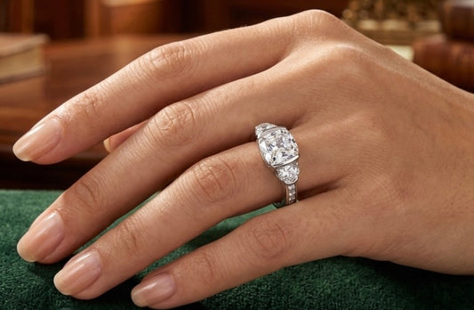 Sterling Silver Emerald-cut Ring