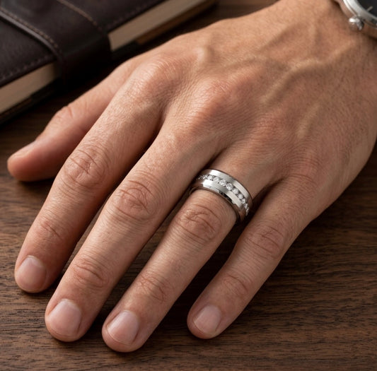 Men's Channel-set Eternity Wedding Band