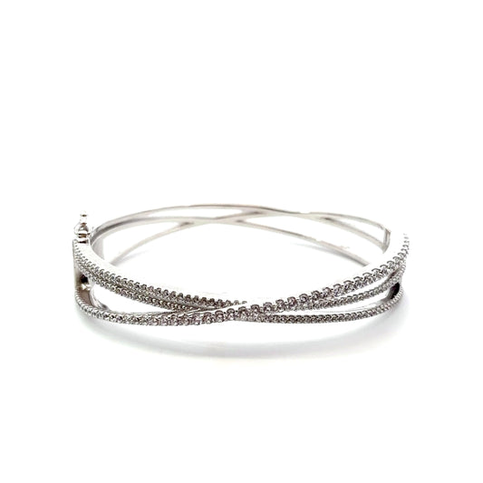 Sterling Silver Bypass Bangle brace