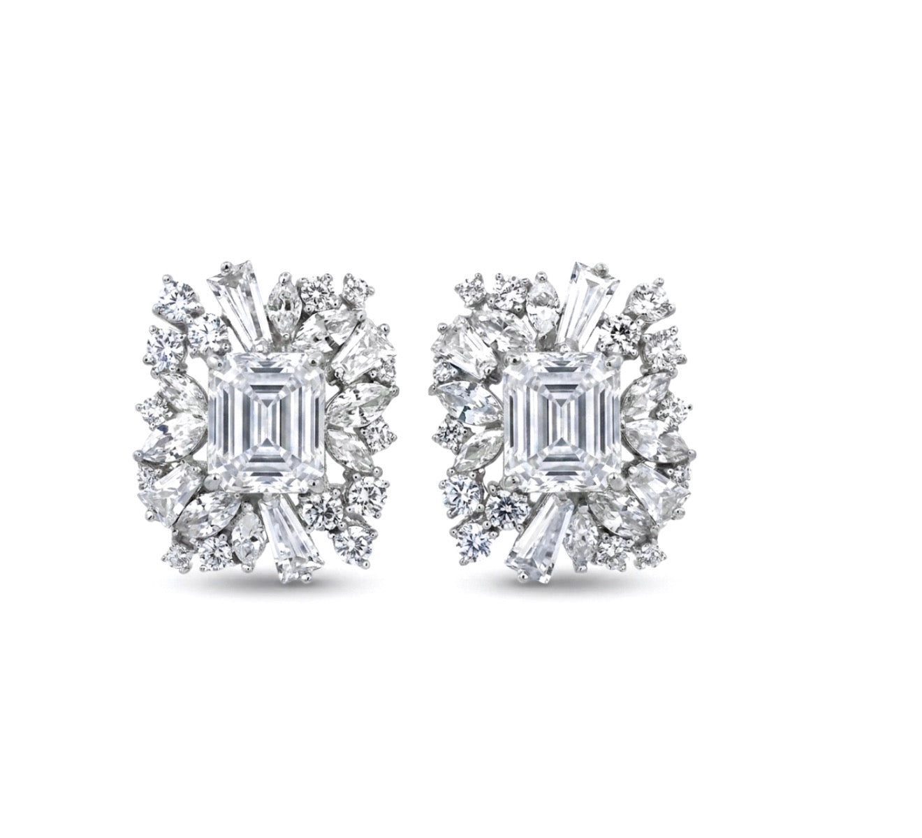 Vintage Inspired Cluster Stud Earrings