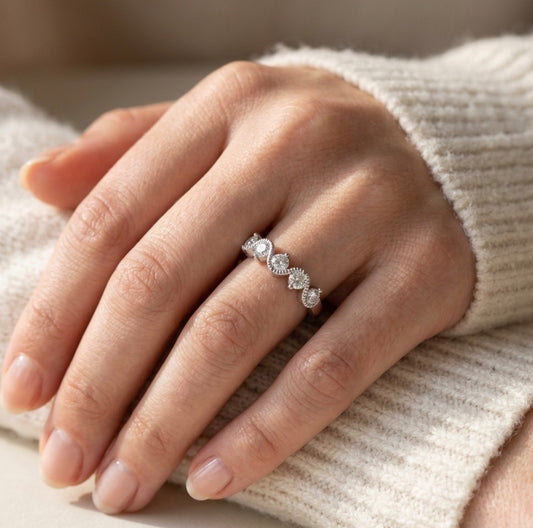 Sterling Silver Filigree Ladies Band