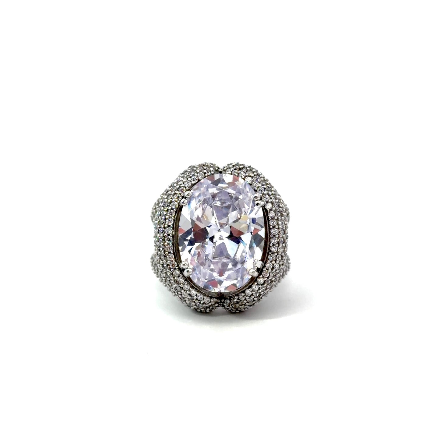 Sterling Silver Luxury Cocktail Ring
