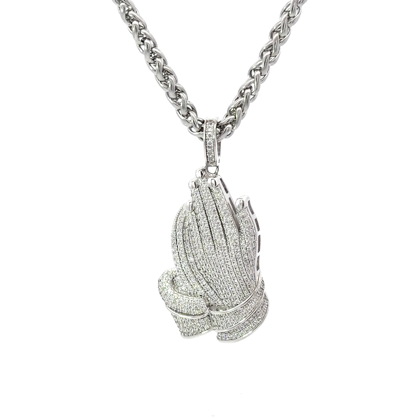 Sterling Silver Praying Hands Pendant