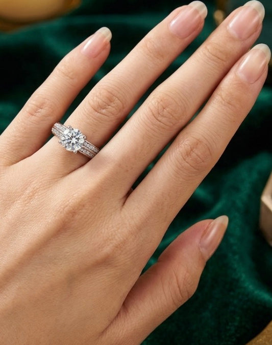 Sterling Silver Pavé Encrusted Ring