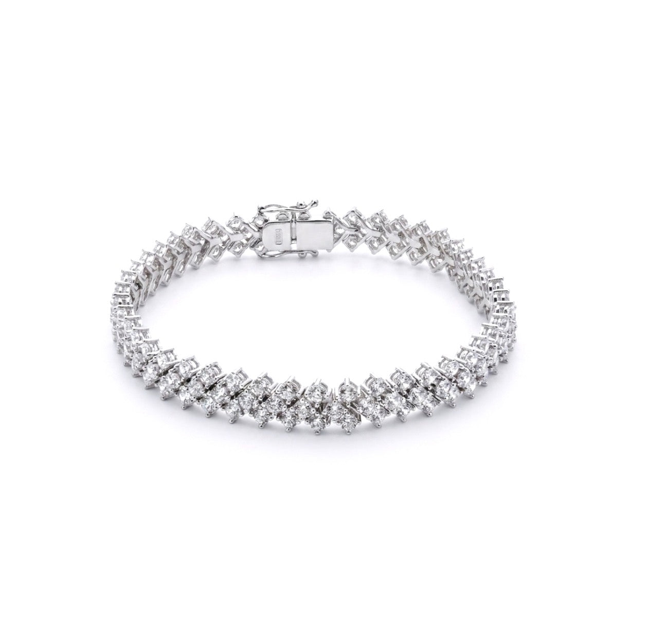 Sterling Silver Round Cubic Zirconia Tennis Bracelet