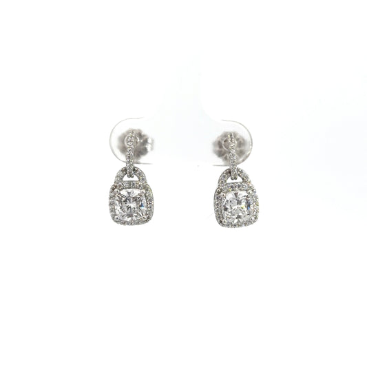 Cushion-Cut Dangle Earrings