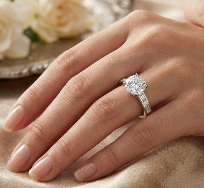 Sterling Silver Brilliant Cut Ring