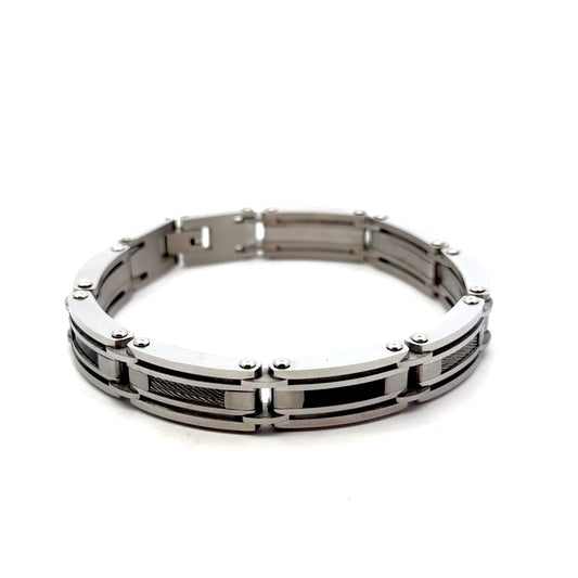 Stainless Steel Industrial Link Bracelet
