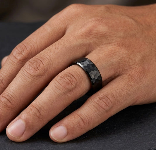 Black Tungsten Carbide Men’s Wedding Band