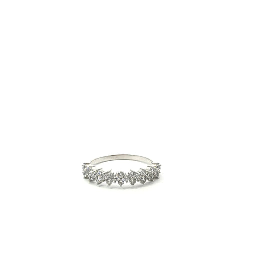 Sterling silver Cubic Zirconia Half Eternity Ring