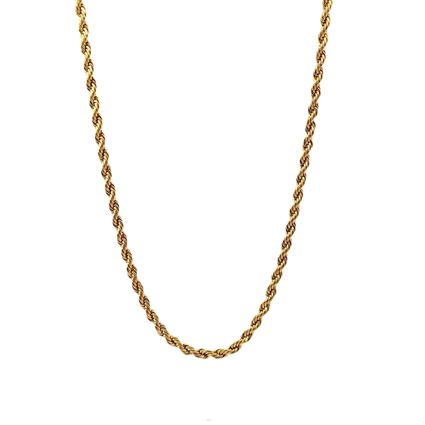 Gold Plated Rope Chain Men’s Necklace