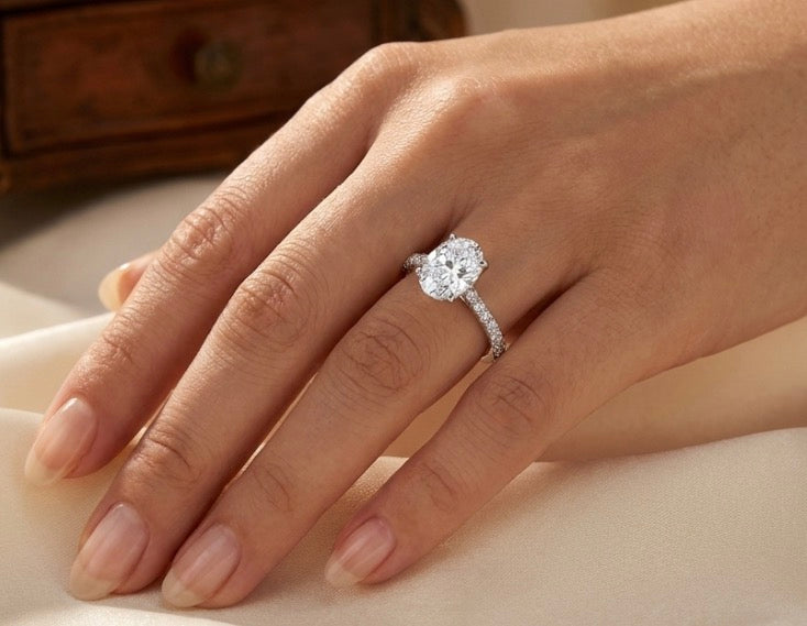 Sterling Silver Oval Cut Ring
