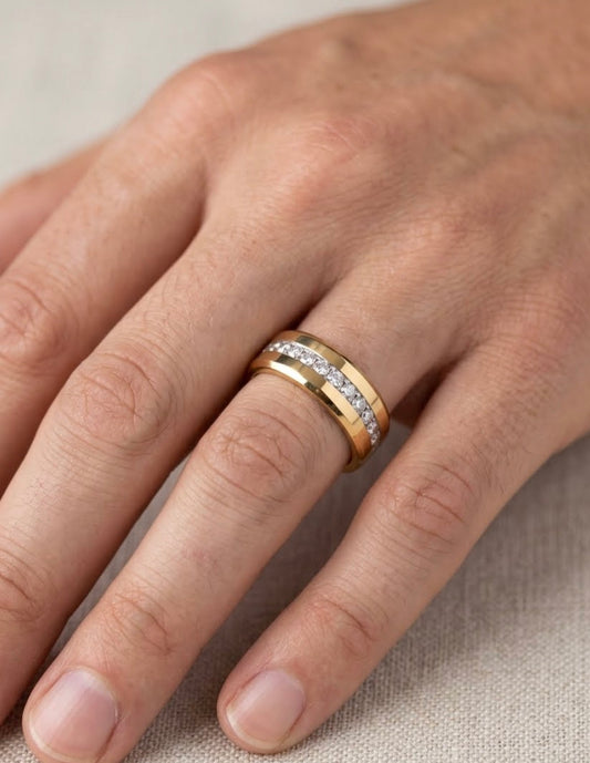 Classic Gold Plated Men’s Eternity Ring