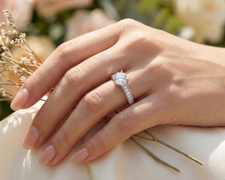 Sterling Silver Cathedral Style Ring