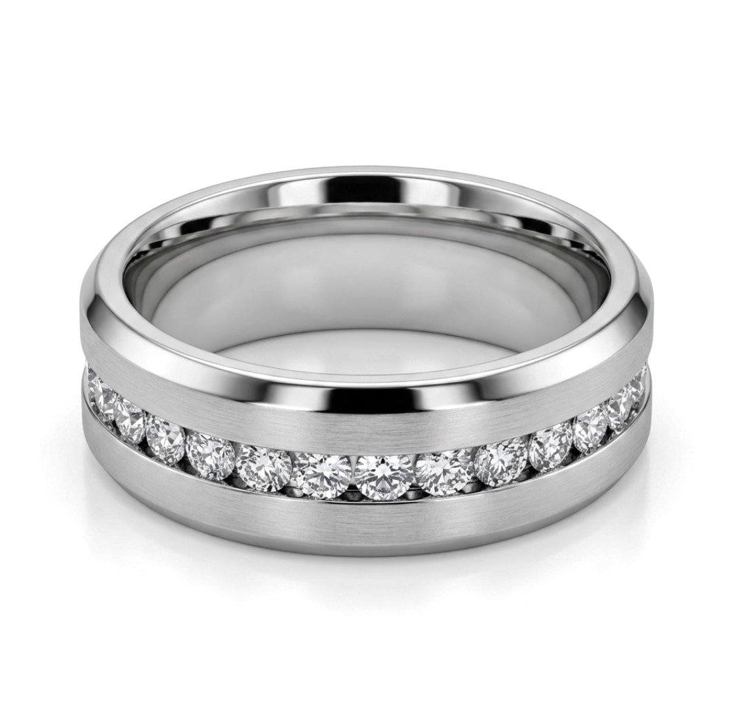 Men's Channel-set Eternity Wedding Band