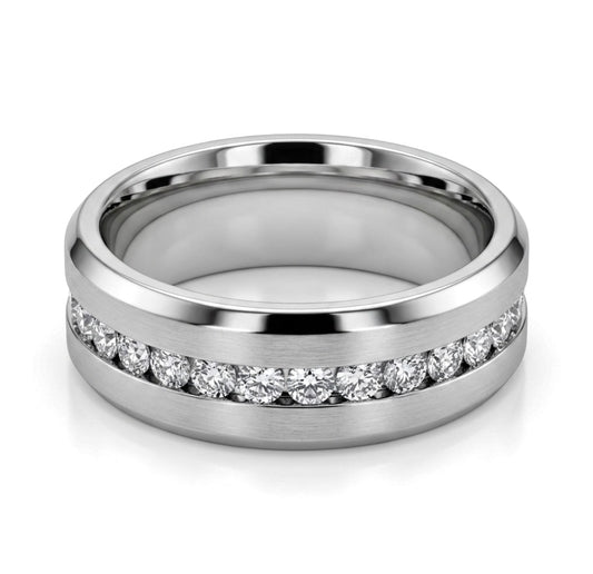 Men's Channel-set Eternity Wedding Band