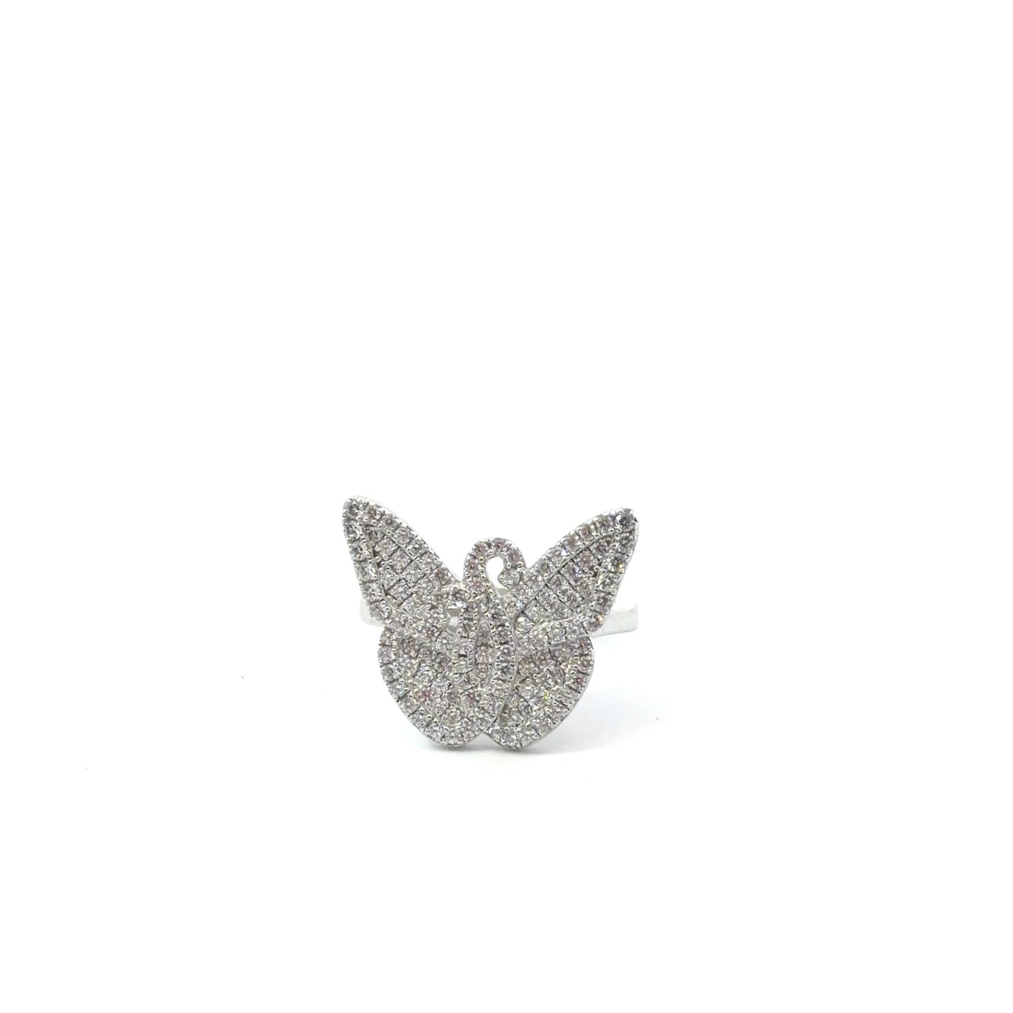 Sterling Silver Shimmering Swan Ring