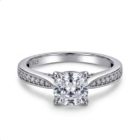 Sterling Silver Princess Cut Ring