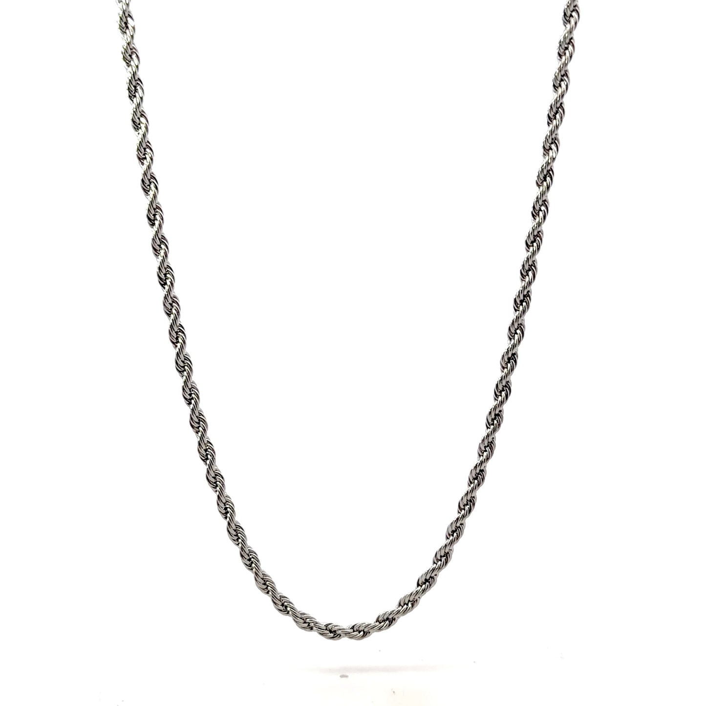Classic Stainless Steel 3MM Rope Chain Necklace
