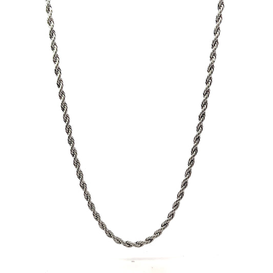 Classic Stainless Steel 3MM Rope Chain Necklace