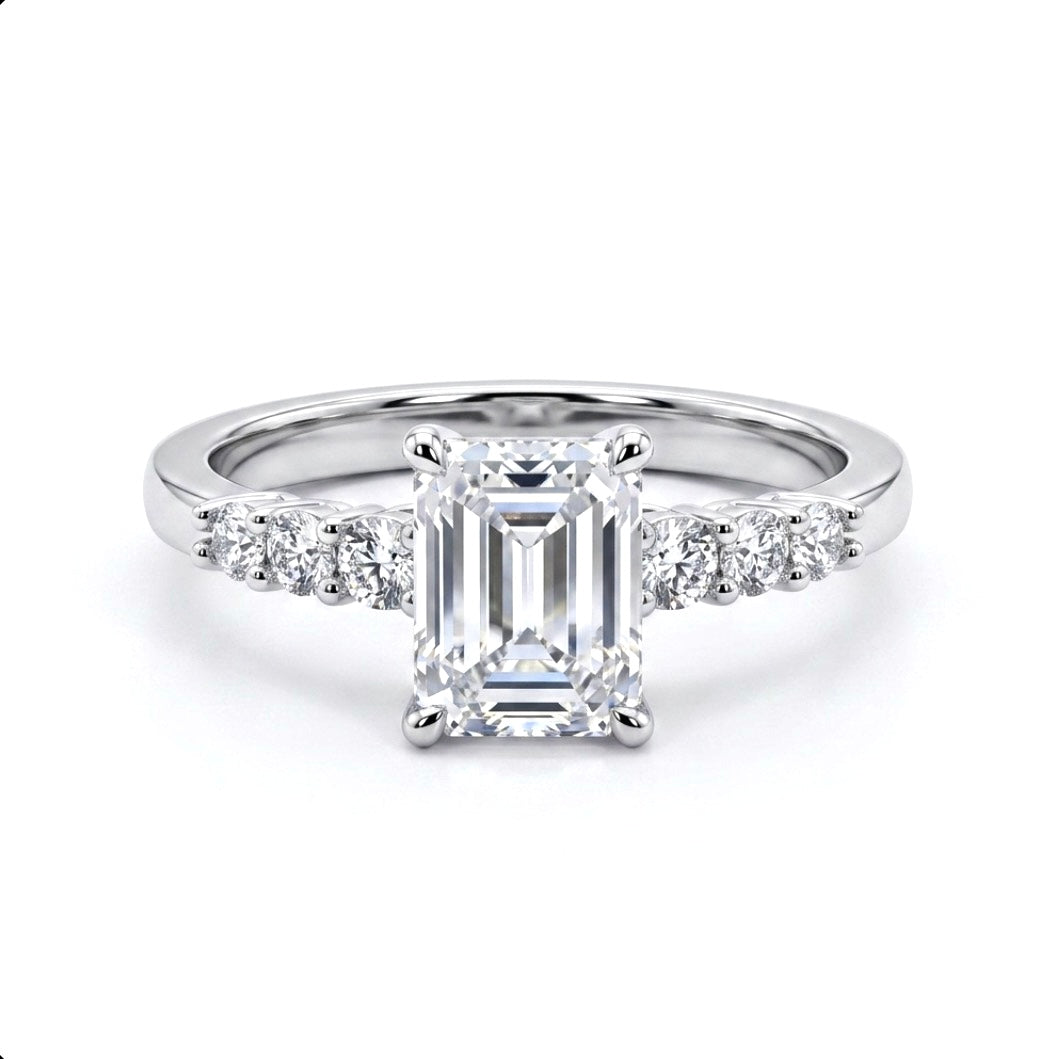 Sterling Silver Emerald Cut Ring
