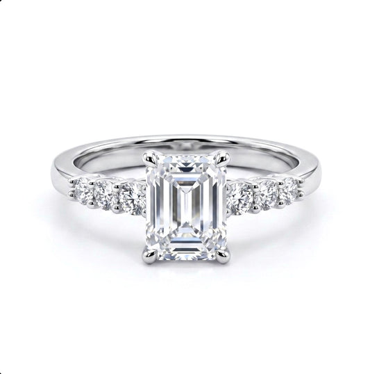 Sterling Silver Emerald Cut Ring