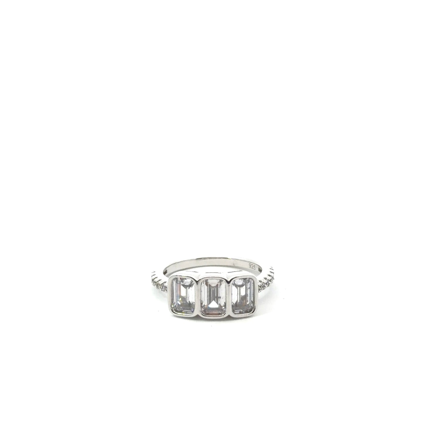 Sterling Silver Bezel Set Ring