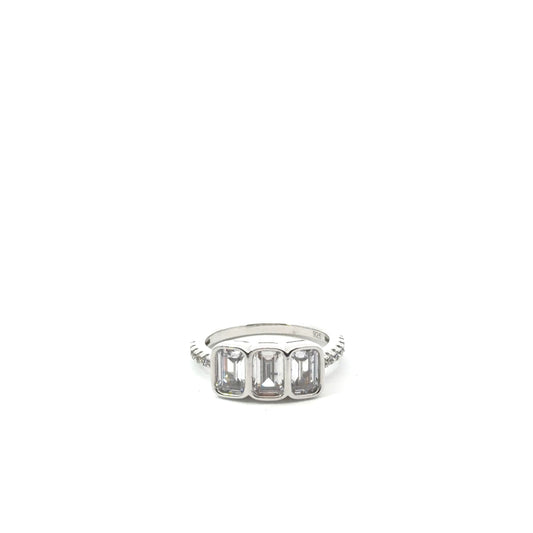 Sterling Silver Bezel Set Ring