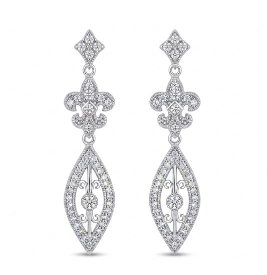 Fleur de Lis  Drop Earrings