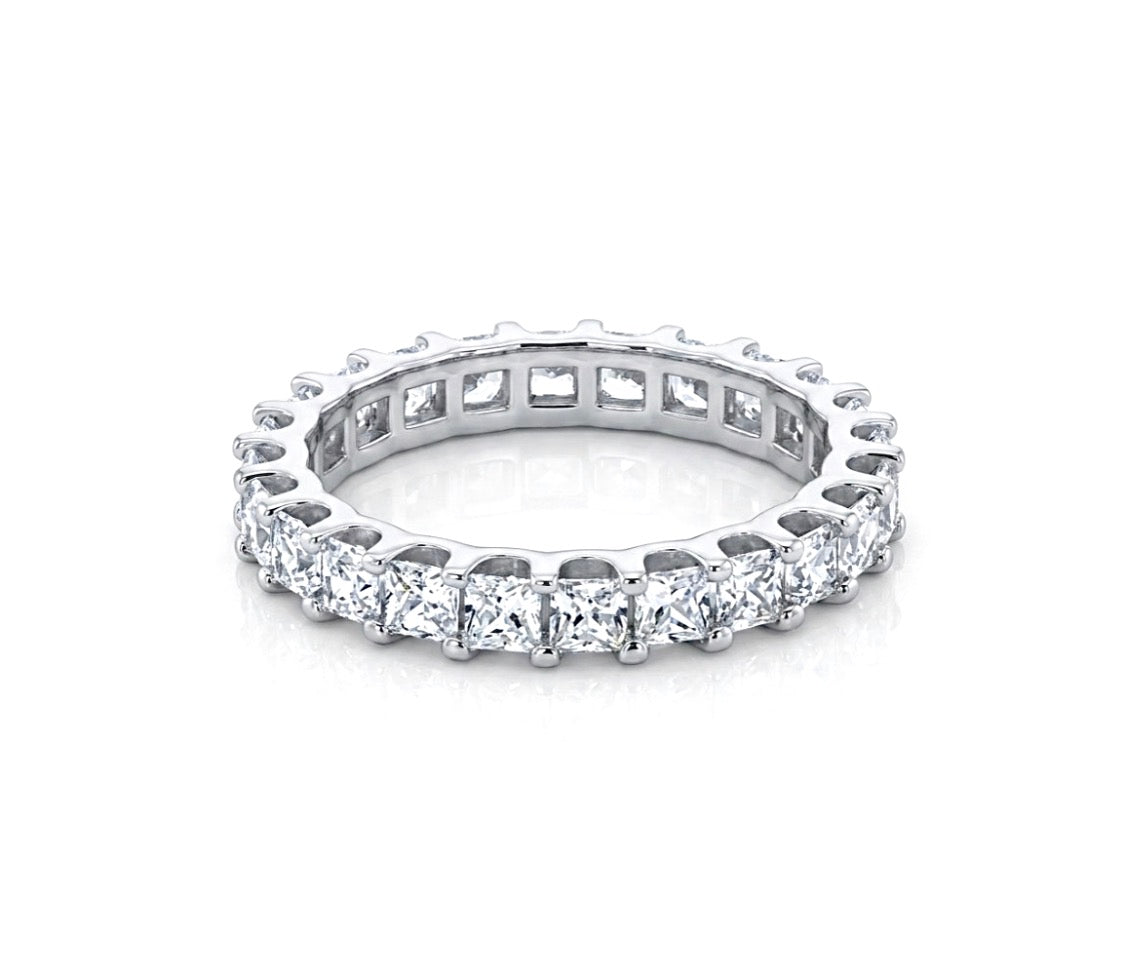 Sterling Silver Princess-cut Eternity Band