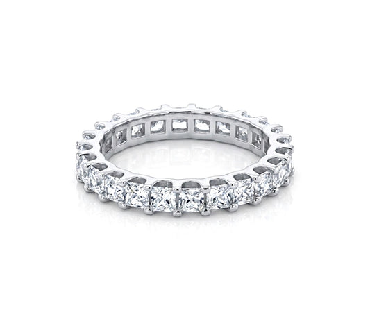 Sterling Silver Princess-cut Eternity Ladies Band