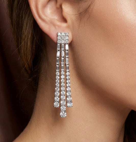 Sterling Silver Chandelier Earrings