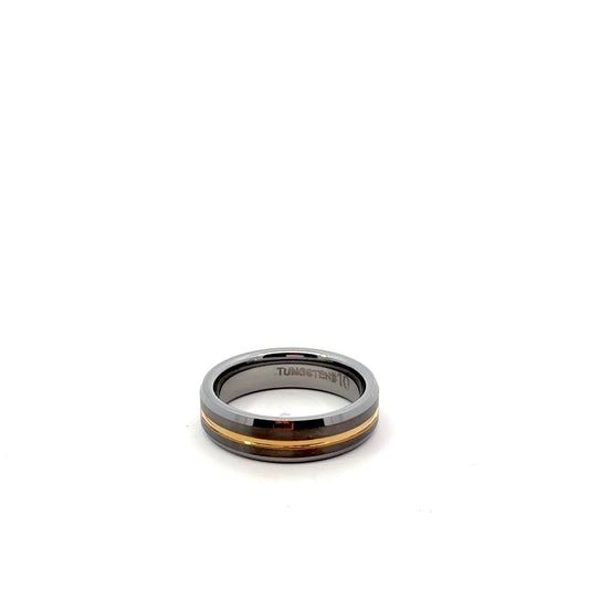 Two-tone Tungsten Carbide Wedding Band