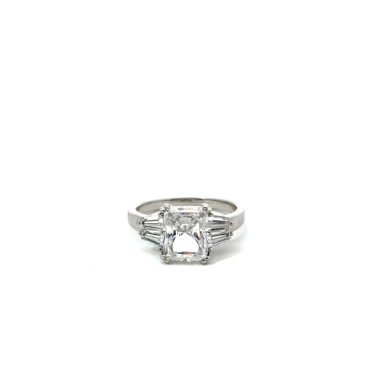 Sterling Silver Three-Stone Ring