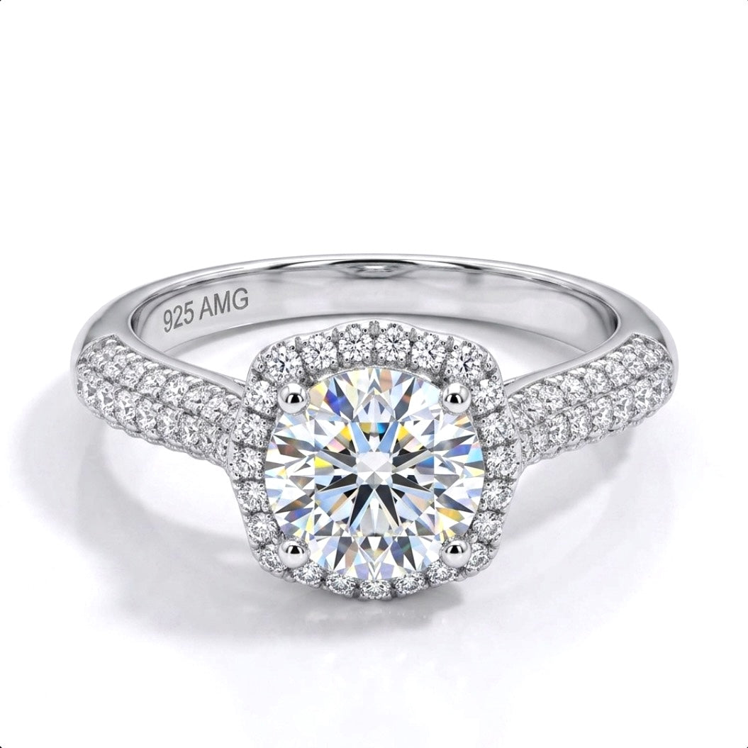 Sterling Silver Brilliant-Cut Ring