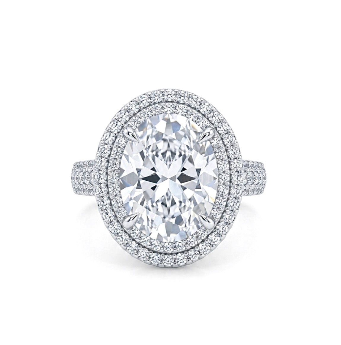 Sterling Silver Oval cut Cocktail Ring