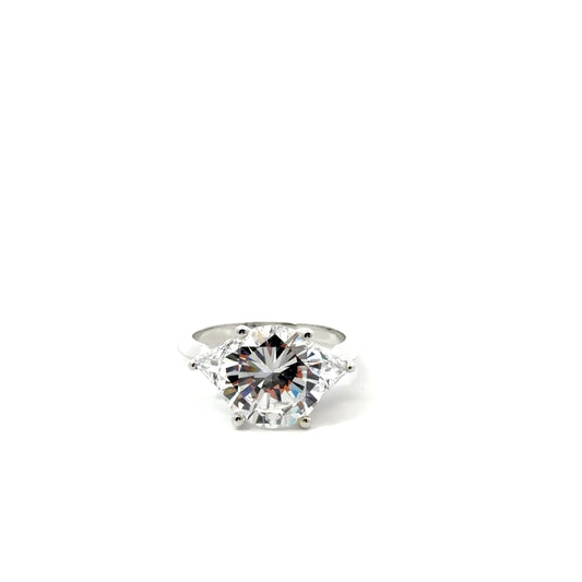 Sterling Silver Radiant Engagement Ring