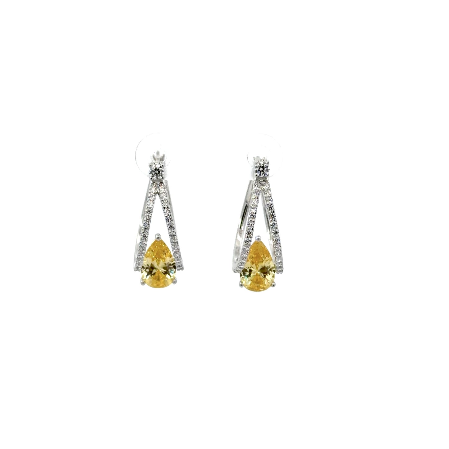 Sterling Silver Teardrop Style Drop Earrings